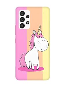 Матовий чохол з чорними боками на Samsung Galaxy A53 4G/5G :: Єдиноріг (принт 104)