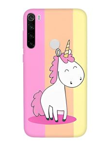 Матовий чохол з чорними боками на Xiaomi Redmi Note 8T :: Єдиноріг (принт 104)