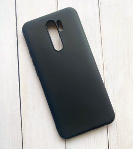 Силіконовий матовий чохол для Xiaomi Redmi 9 Чорний