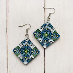 Сережки з дерева. Вишивка (принт 3.3)