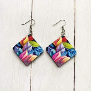 Сережки з дерева. Різнокольорове листя (принт 3.4)