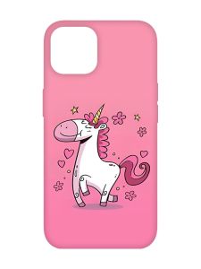 Матовий чохол з бірюзовими боками на Apple iPhone 14 :: Єдиноріг (принт 105)