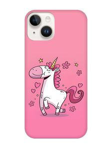 Матовий чохол з чорними боками на Apple iPhone 14 :: Єдиноріг (принт 105)