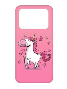 Матовий чохол з чорними боками на Xiaomi Poco X4 Pro 5G :: Єдиноріг (принт 105)