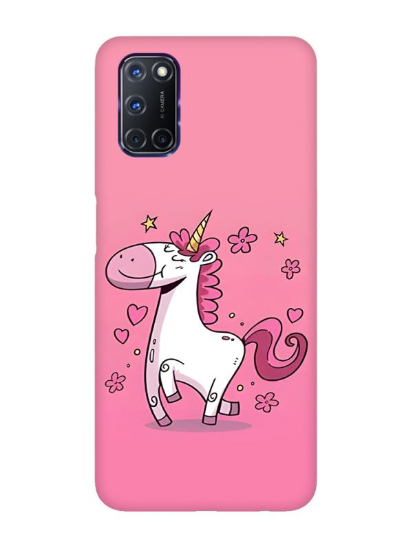 Матовий чохол з чорними боками на Oppo A52/A72/A92 :: Єдиноріг (принт 105)