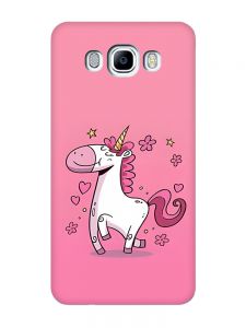 Матовий чохол з бірюзовими боками на Samsung Galaxy J7(2016) J710 :: Єдиноріг (принт 105)