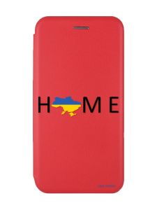 Чохол-книжка з малюнком для Xiaomi Redmi Note 12 Червоний :: Дім Україна (патріотичний принт 72)