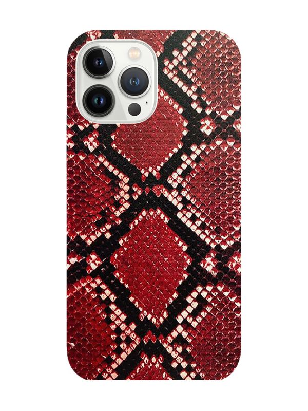 Захисна плівка Шкіра пітона (червона) на задню панель для iPhone 14 Pro Max