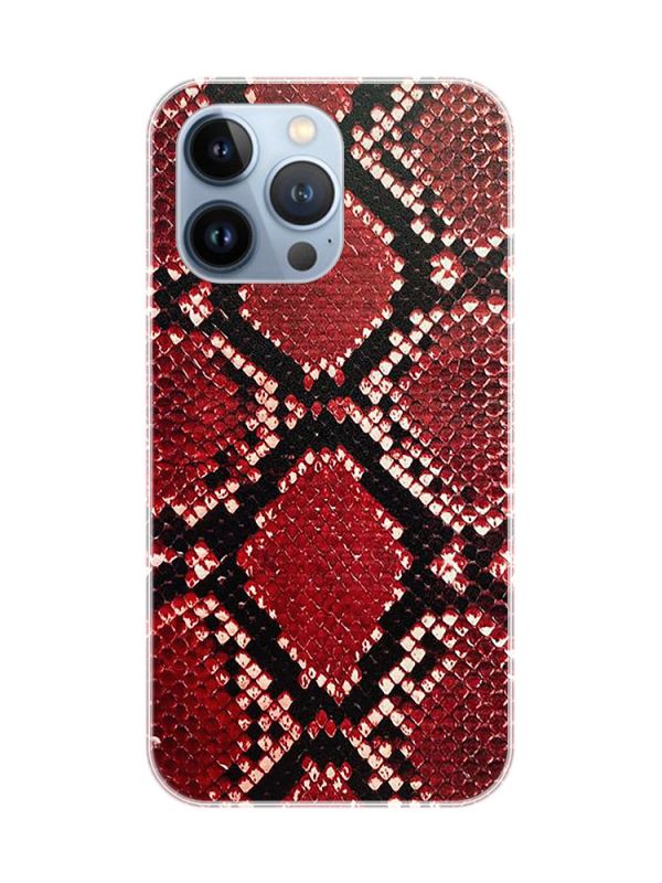 Захисна плівка Шкіра пітона (червона) на задню панель для iPhone 13 Pro
