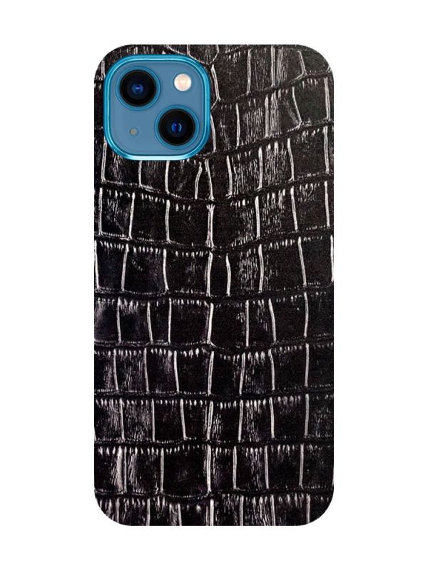 Захисна плівка Шкіра крокодила (чорна) на задню панель для iPhone 13 mini
