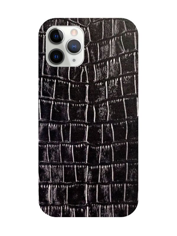 Захисна плівка Шкіра крокодила (чорна) на задню панель для iPhone 11 Pro Max