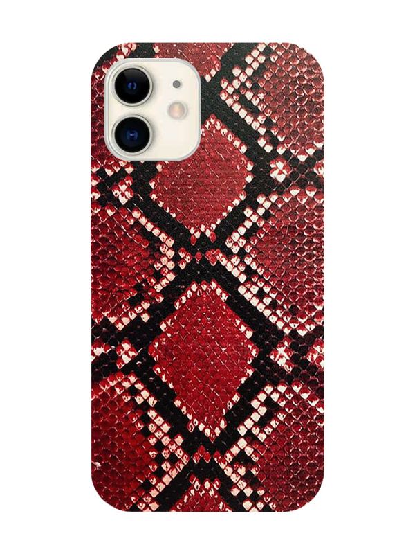 Захисна плівка Шкіра пітона (червона) на задню панель для iPhone 12 mini
