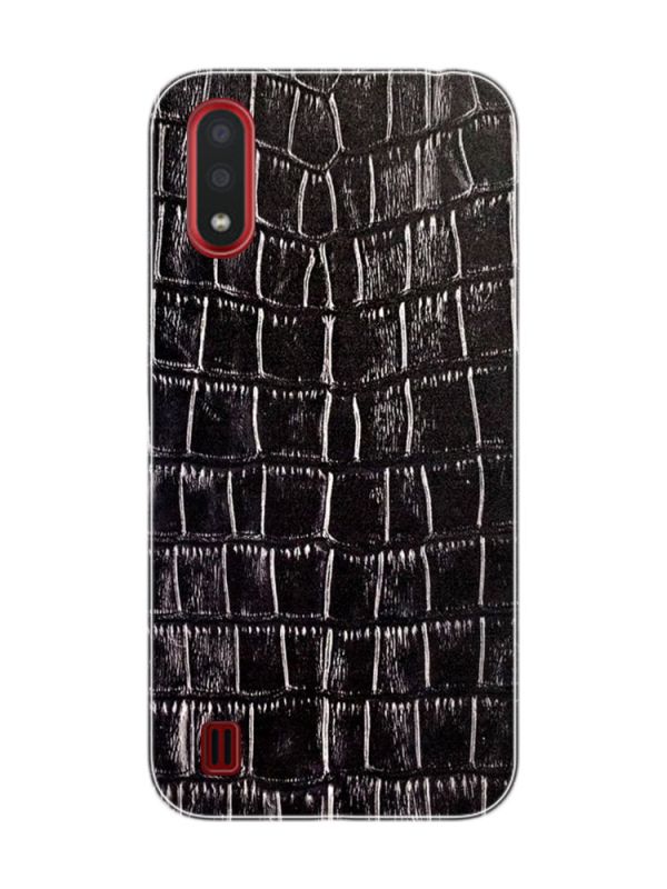 Захисна плівка Шкіра крокодила (чорна) на задню панель для Samsung A01