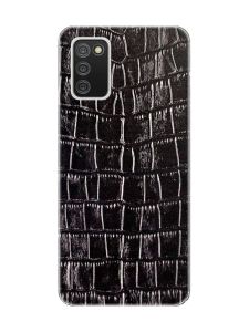 Захисна плівка Шкіра крокодила (чорна) на задню панель для Samsung A02s