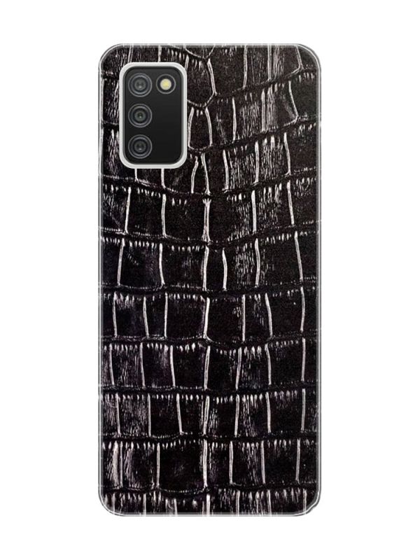 Захисна плівка Шкіра крокодила (чорна) на задню панель для Samsung A02s