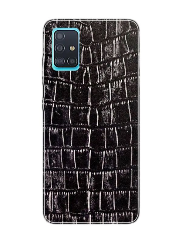 Захисна плівка Шкіра крокодила (чорна) на задню панель для Samsung A71/A715