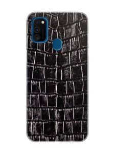 Захисна плівка Шкіра крокодила (чорна) на задню панель для Samsung M30s/М21