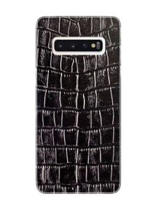 Захисна плівка Шкіра крокодила (чорна) на задню панель для Samsung S10