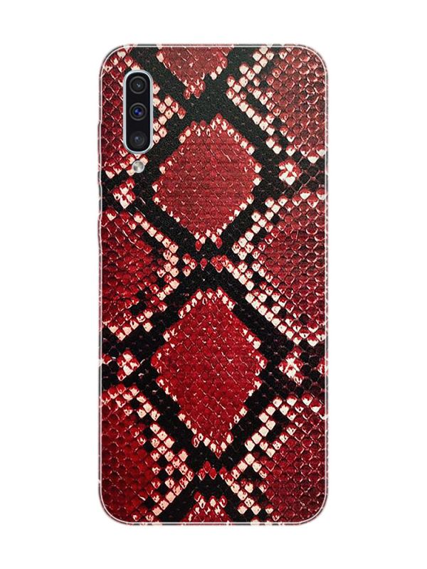 Захисна плівка Шкіра пітона (червона) на задню панель для Samsung A50 (2019)/A505