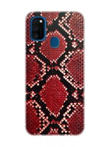 Захисна плівка на задню панель для Samsung M30s/М21 :: Шкіра пітона (червона)
