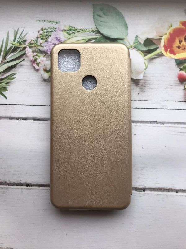 Чохол-книжка з малюнком для Xiaomi Redmi 9C/10A Золотий :: Кавуни сердечка (принт 343)