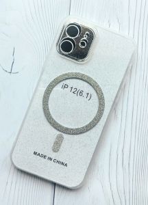 Прозорий чохол з діамантовим блиском на iPhone 12 із підтримкою MagSafe