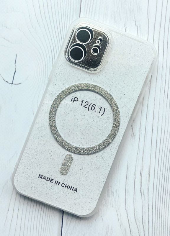 Прозорий чохол з діамантовим блиском на iPhone 12 із підтримкою MagSafe
