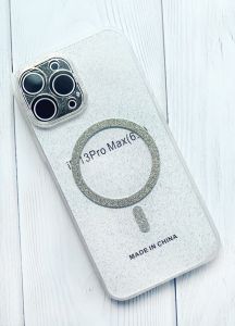 Прозорий чохол з діамантовим блиском на iPhone 13 Pro Max із підтримкою MagSafe