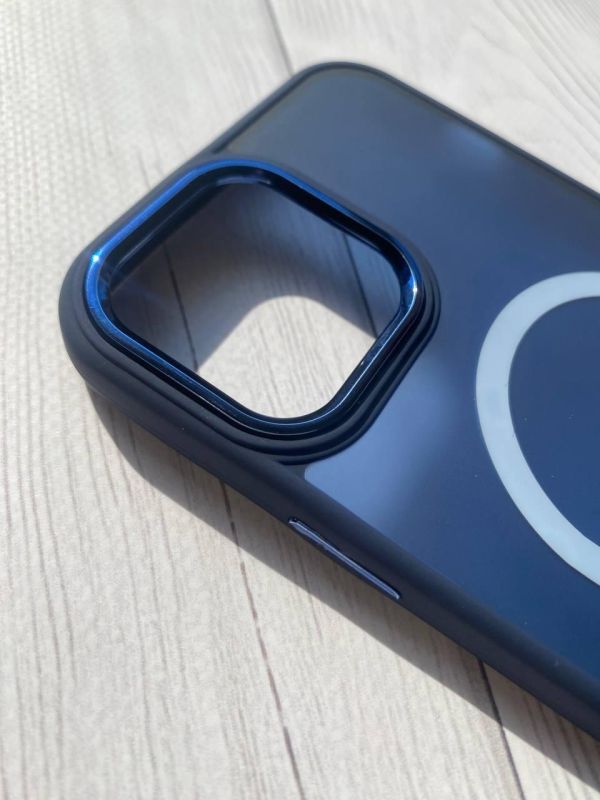 Матовий чохол Soft Touch на iPhone 13 Pro Max із підтримкою MagSafe :: Синій