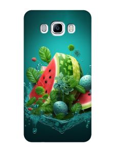 Матовий чохол з бірюзовими боками на Samsung Galaxy J7(2016) J710 :: Кавунова фантазія (принт 337)