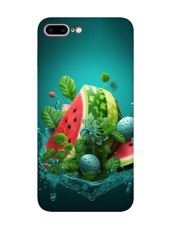 Матовий чохол з червоними боками на iPhone 7 Plus/8 Plus :: Кавунова фантазія (принт 337)