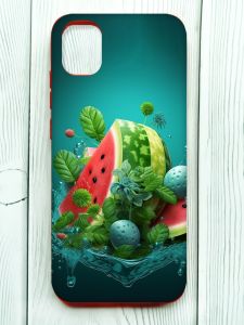 Матовий чохол з червоними боками на Samsung Galaxy A04E/A042 :: Кавунова фантазія (принт 337)