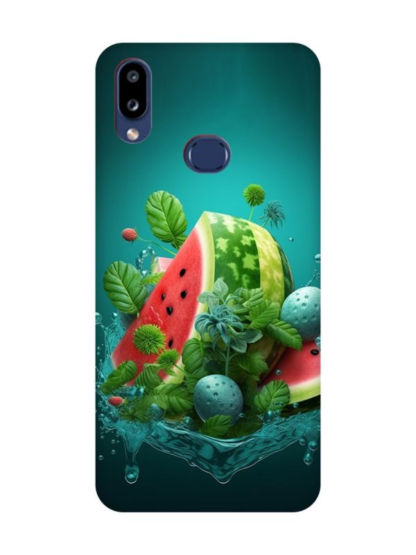 Матовий чохол з червоними боками на Samsung Galaxy A10s (A107) :: Кавунова фантазія (принт 337)
