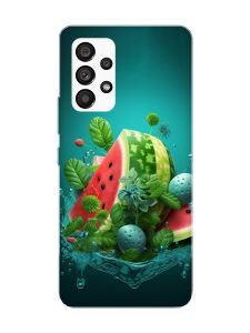 Матовий чохол з червоними боками на Samsung Galaxy A53 4G/5G :: Кавунова фантазія (принт 337)