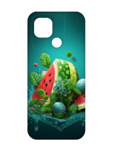 Матовий чохол з червоними боками на Xiaomi Redmi 10C :: Кавунова фантазія (принт 337)