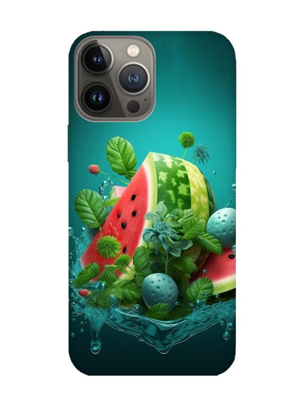 Матовий чохол з рожевими боками на Apple iPhone 13 Pro :: Кавунова фантазія (принт 337)