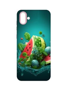 Матовий чохол з рожевими боками на Samsung Galaxy A04 :: Кавунова фантазія (принт 337)