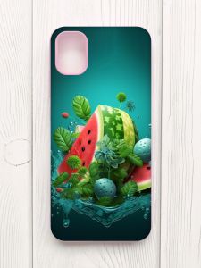 Матовий чохол з рожевими боками на Samsung Galaxy A04E/A042 :: Кавунова фантазія (принт 337)