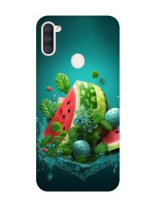 Матовий чохол з рожевими боками на Samsung Galaxy A11 :: Кавунова фантазія (принт 337)
