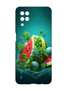 Матовий чохол з рожевими боками на Samsung Galaxy A12 :: Кавунова фантазія (принт 337)