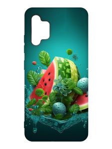 Матовий чохол з рожевими боками на Samsung Galaxy A32 :: Кавунова фантазія (принт 337)