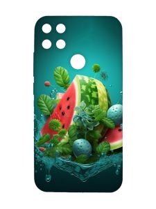 Матовий чохол з рожевими боками на Xiaomi Redmi 10C :: Кавунова фантазія (принт 337)