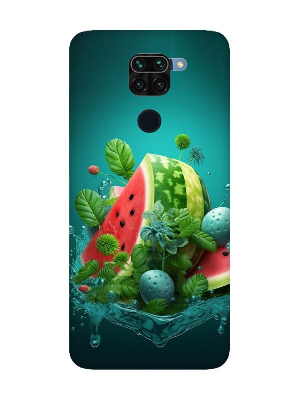 Матовий чохол з рожевими боками на Xiaomi Redmi Note 9 :: Кавунова фантазія (принт 337)