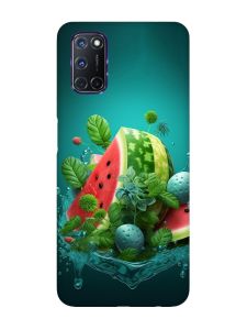 Матовий чохол з чорними боками на Oppo A52/A72/A92 :: Кавунова фантазія (принт 337)