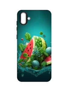 Матовий чохол з чорними боками на Samsung Galaxy A04 :: Кавунова фантазія (принт 337)