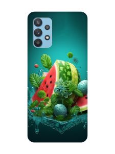 Матовий чохол з чорними боками на Samsung Galaxy A32 :: Кавунова фантазія (принт 337)