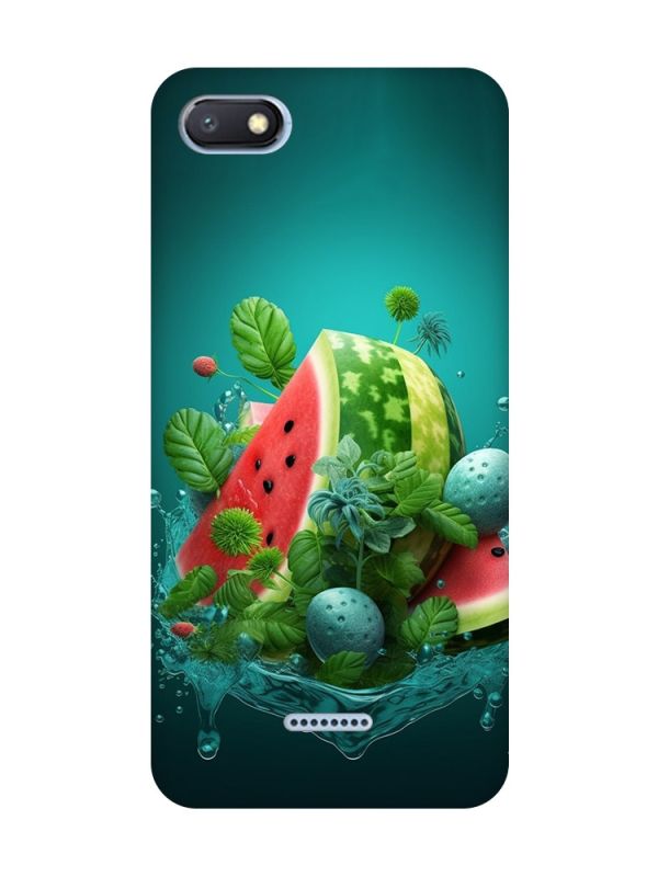 Матовий чохол з чорними боками на Xiaomi Redmi 6A :: Кавунова фантазія (принт 337)