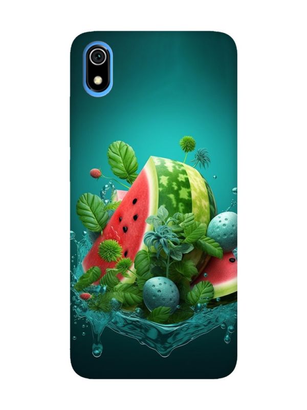 Матовий чохол з чорними боками на Xiaomi Redmi 7A :: Кавунова фантазія (принт 337)