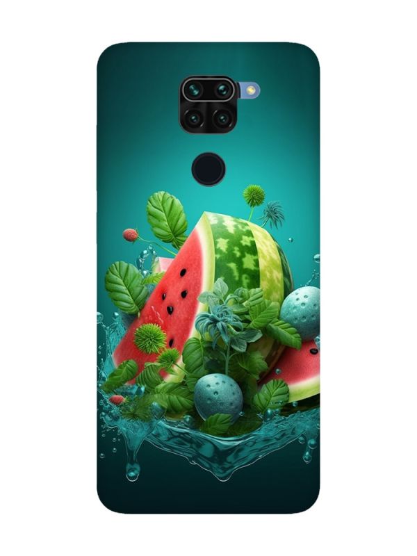 Матовий чохол з чорними боками на Xiaomi Redmi Note 9 :: Кавунова фантазія (принт 337)