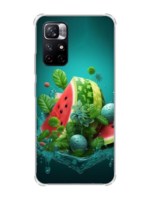 Чохол з потовщеними кутами на Xiaomi Redmi Note 11 5G :: Кавунова фантазія (принт 337)